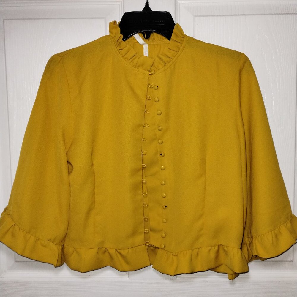 Mustard Multi-Bunton Blouse
